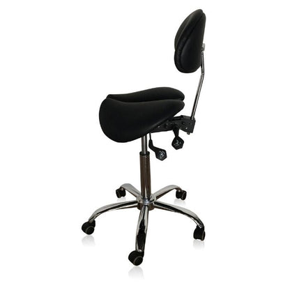 HeavyDuty Split Seat Saddle Stool - 500lbs