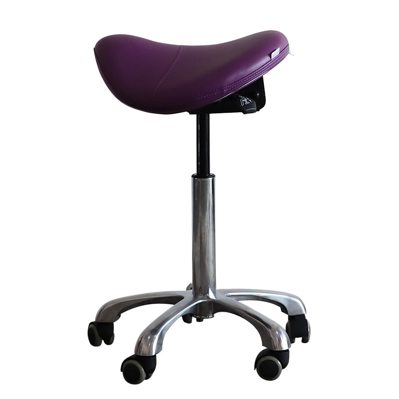 Small Hydraulic Saddle Shape Rolling Stool with Tilt-able Seat