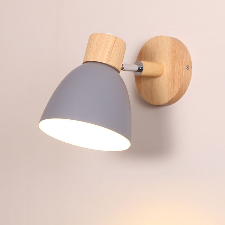 Wood & Iron Macaron Wall Sconce
