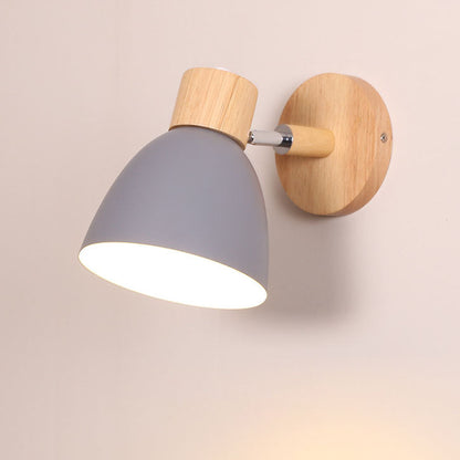 Wood & Iron Macaron Wall Sconce