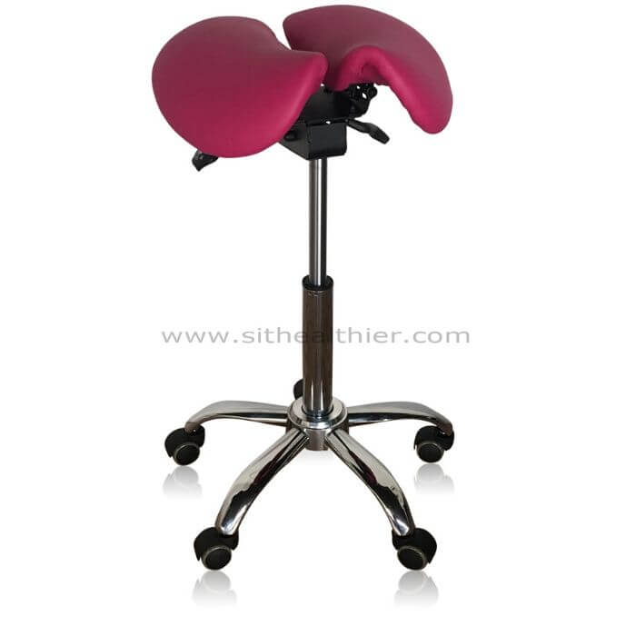 HeavyDuty Split Seat Saddle Stool - 500lbs