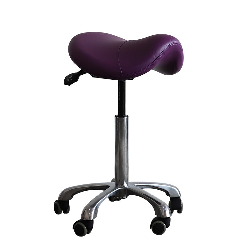 Small Hydraulic Saddle Shape Rolling Stool with Tilt-able Seat