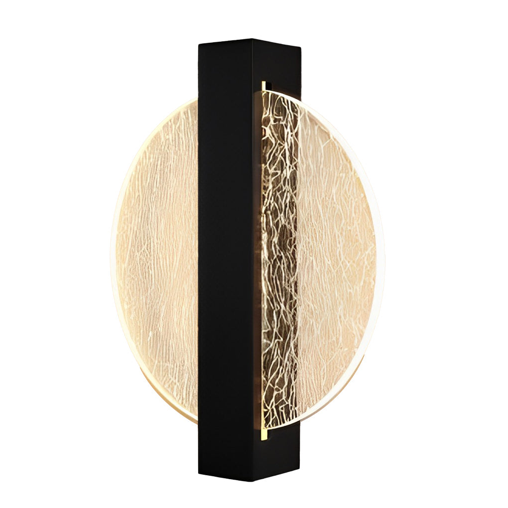 Ergové LED Wall Sconce Acrylic Hardwired Black and Gold