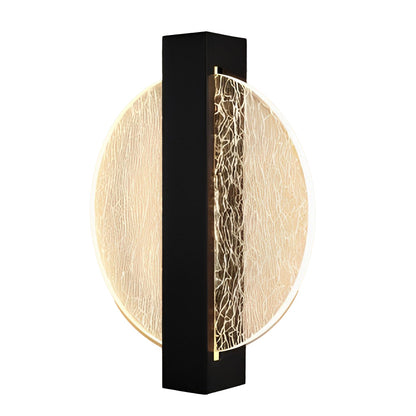 Ergové LED Wall Sconce Acrylic Hardwired Black and Gold
