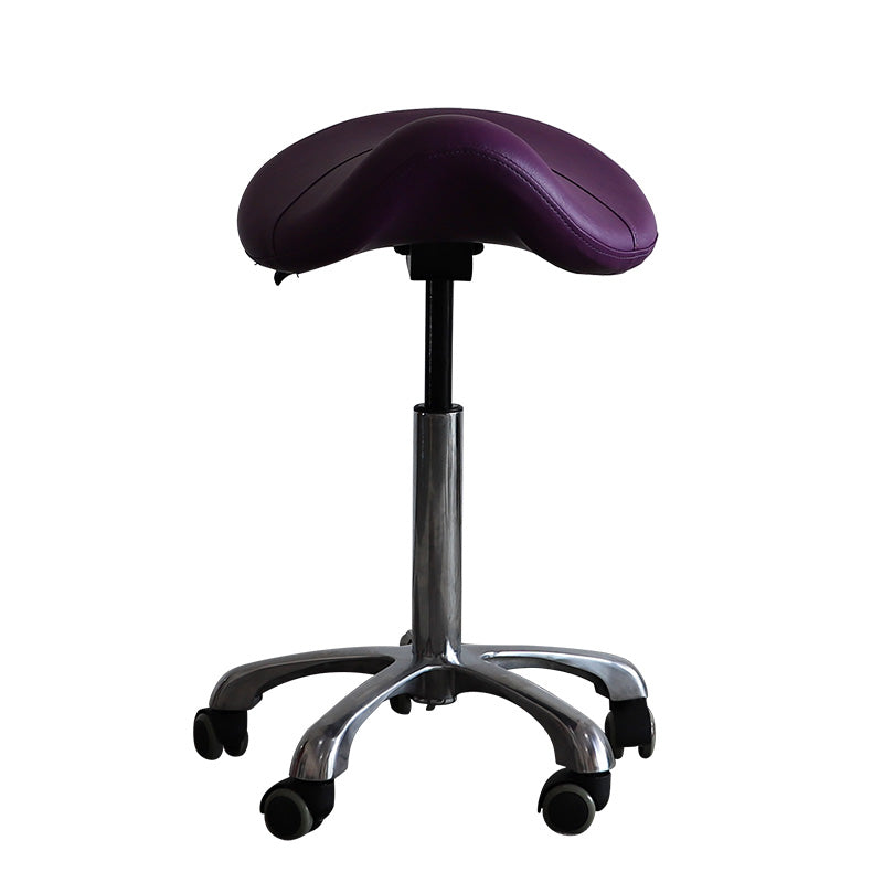 Small Hydraulic Saddle Shape Rolling Stool with Tilt-able Seat
