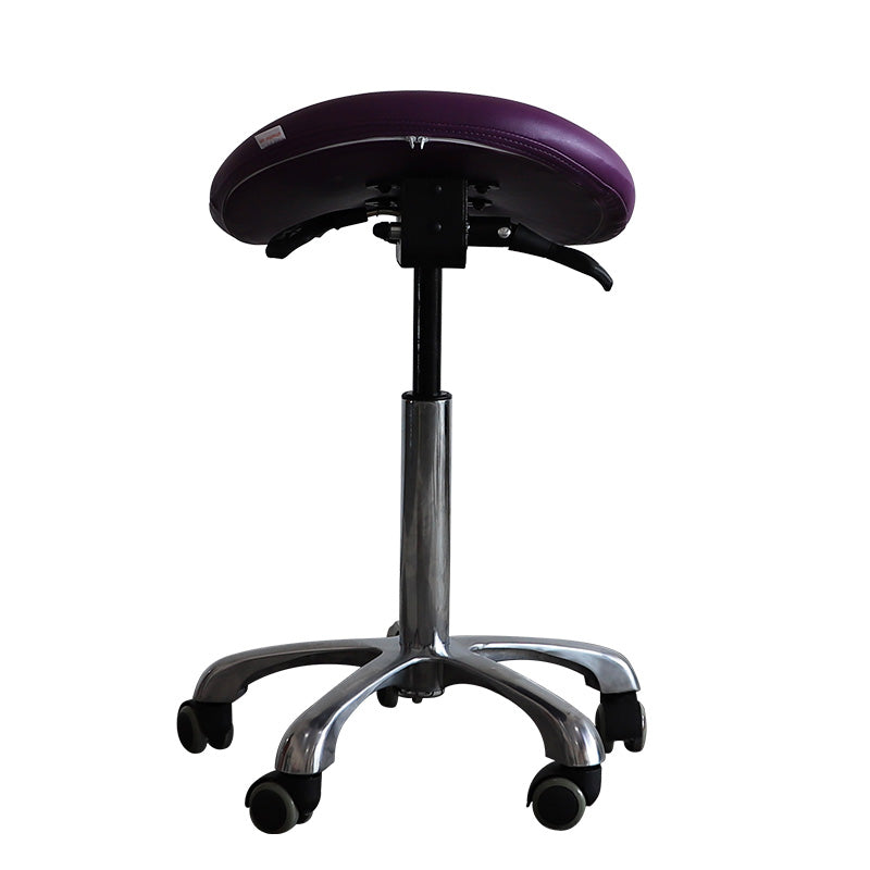 Small Hydraulic Saddle Shape Rolling Stool with Tilt-able Seat