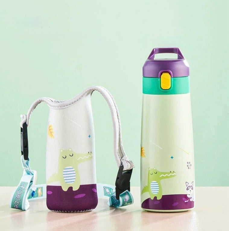 Kids Stainless Steel Straw Thermos with Case