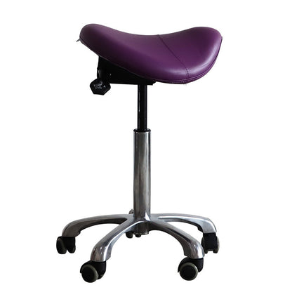 Small Hydraulic Saddle Shape Rolling Stool with Tilt-able Seat