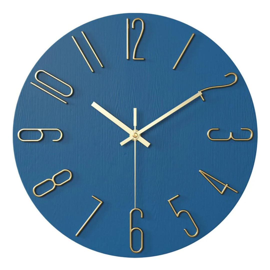 Gold-Accent Minimalist Wall Clock