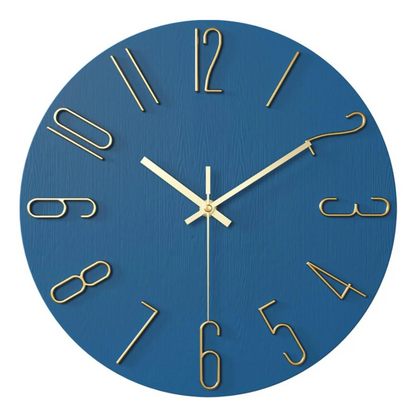 Gold-Accent Minimalist Wall Clock