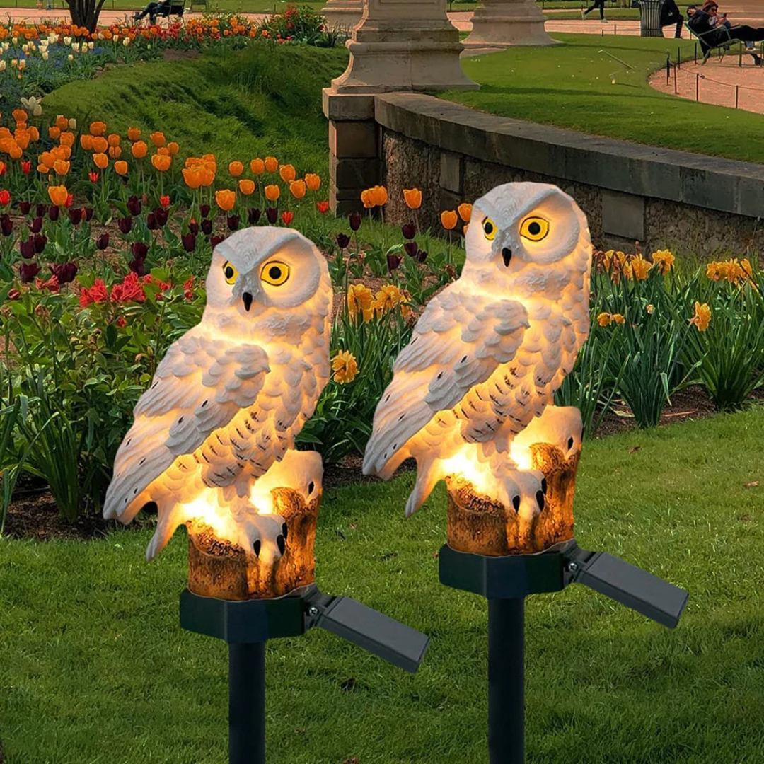 Solar Owl Garden Stake Light