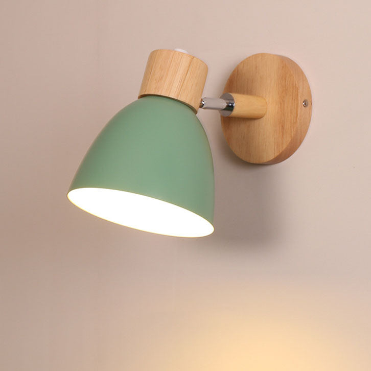 Wood & Iron Macaron Wall Sconce