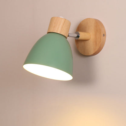 Wood & Iron Macaron Wall Sconce
