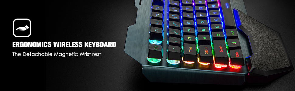 Wireless Gaming Keyboard and Mouse Combo
