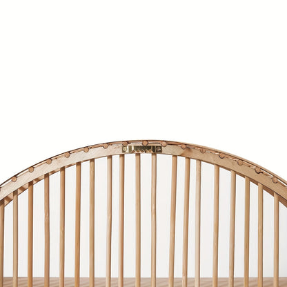 Round Bamboo Floating Wall Shelf