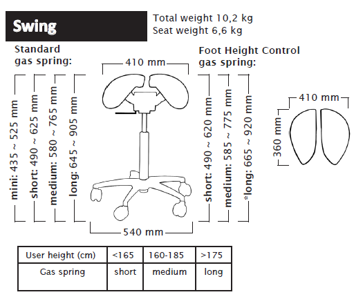 Salli Swing Ergonomic Medical Saddle Chair or Stool