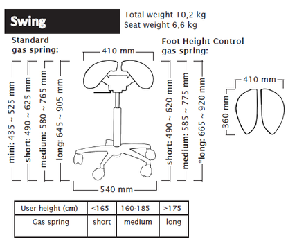 Salli Swing Ergonomic Medical Saddle Chair or Stool