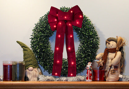 Cordless Light-Up Holiday Ribbon Bow