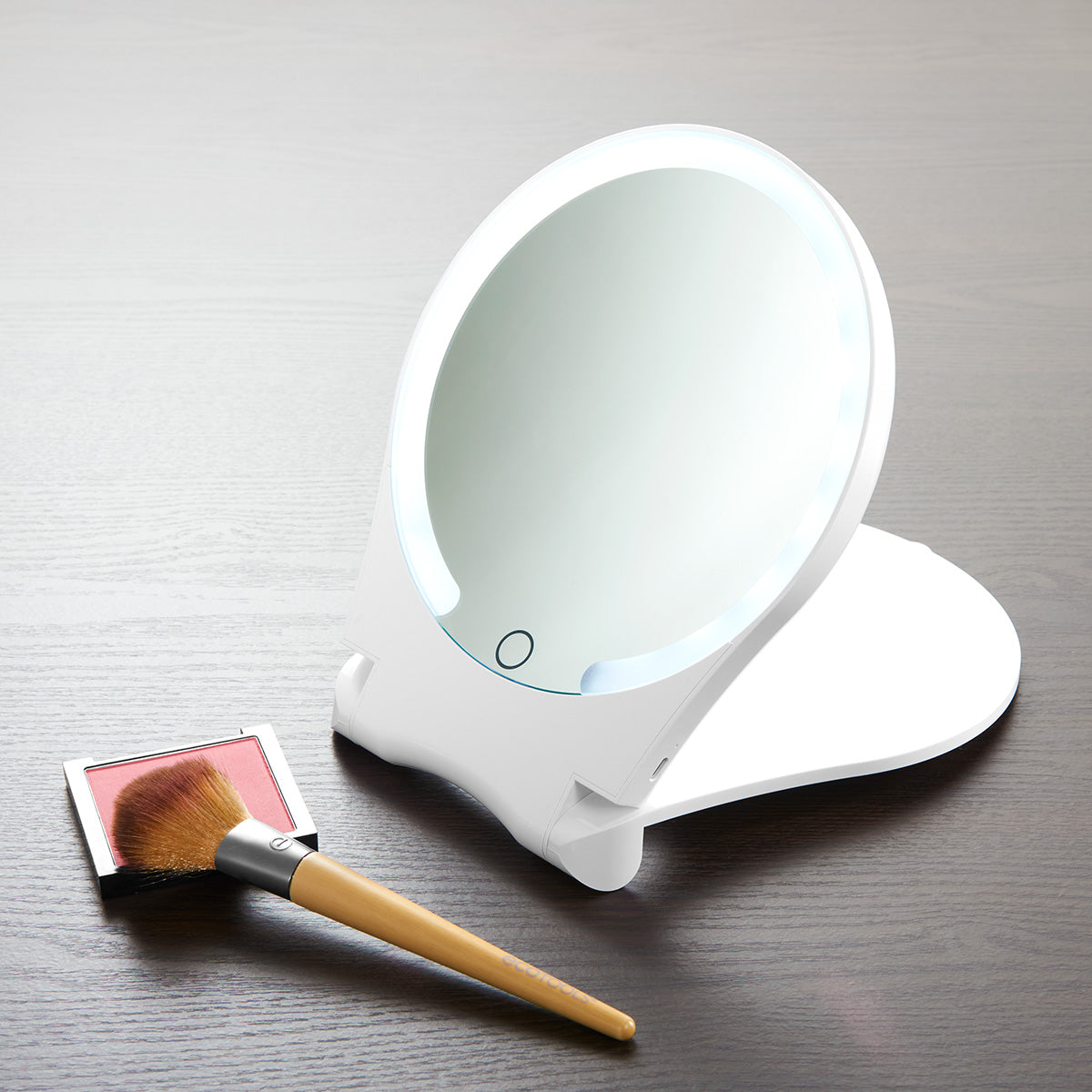 Sharper Image 10X Lighted Travel Mirror