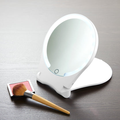 Sharper Image 10X Lighted Travel Mirror