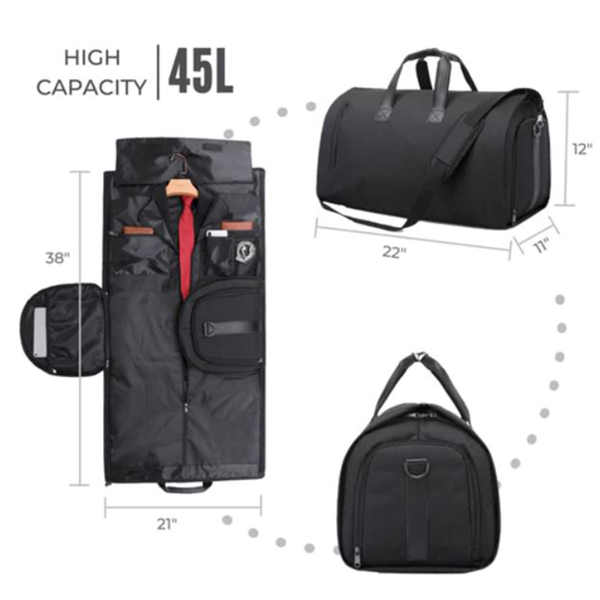 2-in-1 Convertible Garment Bag & Duffel