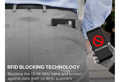 RFID Blocking Leather Wallet + AirTag Slot