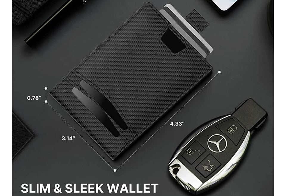 RFID Blocking Leather Wallet + AirTag Slot