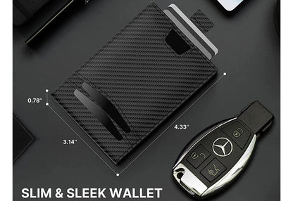 RFID Blocking Leather Wallet + AirTag Slot
