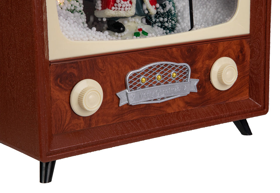 12-Inch LED Musical Snowing Santa Décor
