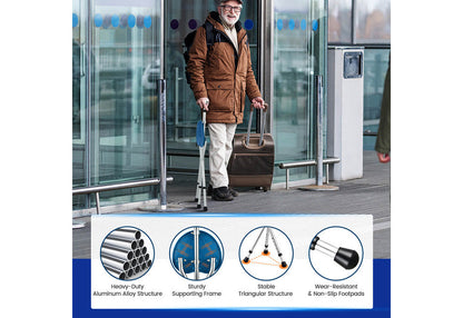 3-in-1 Walking Cane with Seat & Light