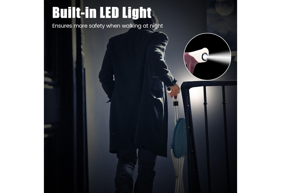 3-in-1 Walking Cane with Seat & Light