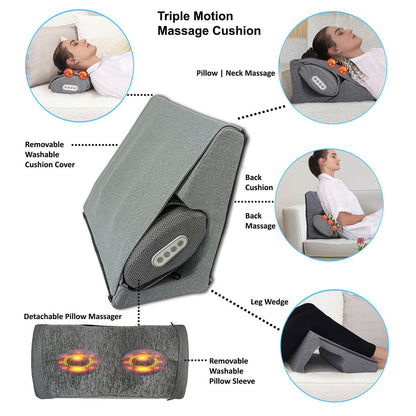 3-in-1 Shiatsu Massage Cushion with Heat