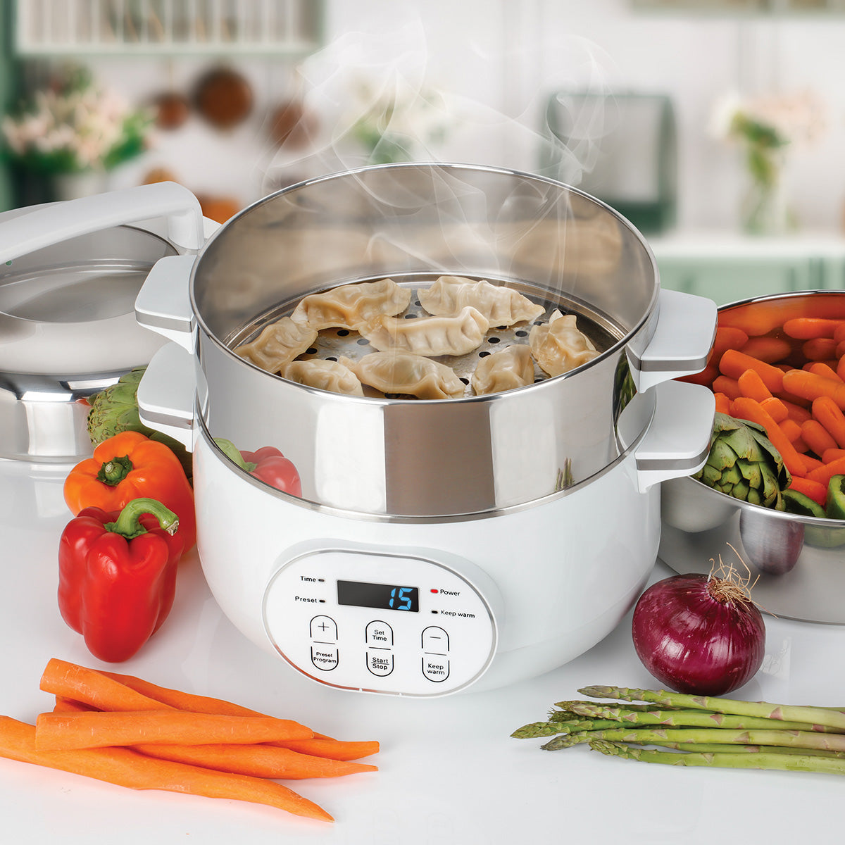 2-Tier Electric Food Steamer