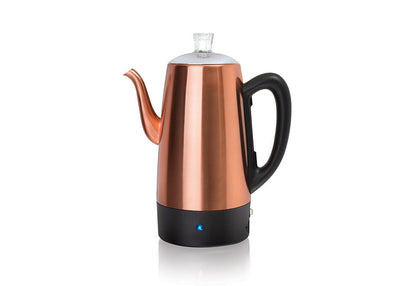 12-Cup Electric Percolator - Copper Finish