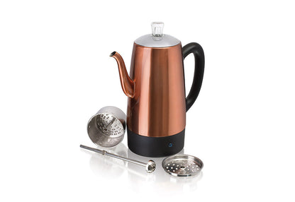 12-Cup Electric Percolator - Copper Finish