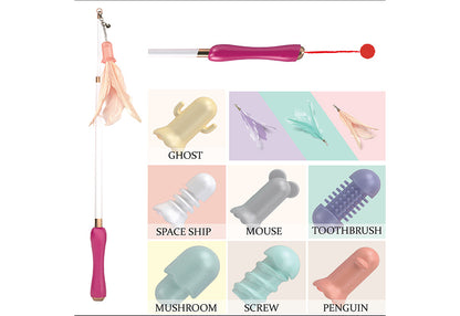 10-in-1 Extendable Cat Laser Teaser Wand