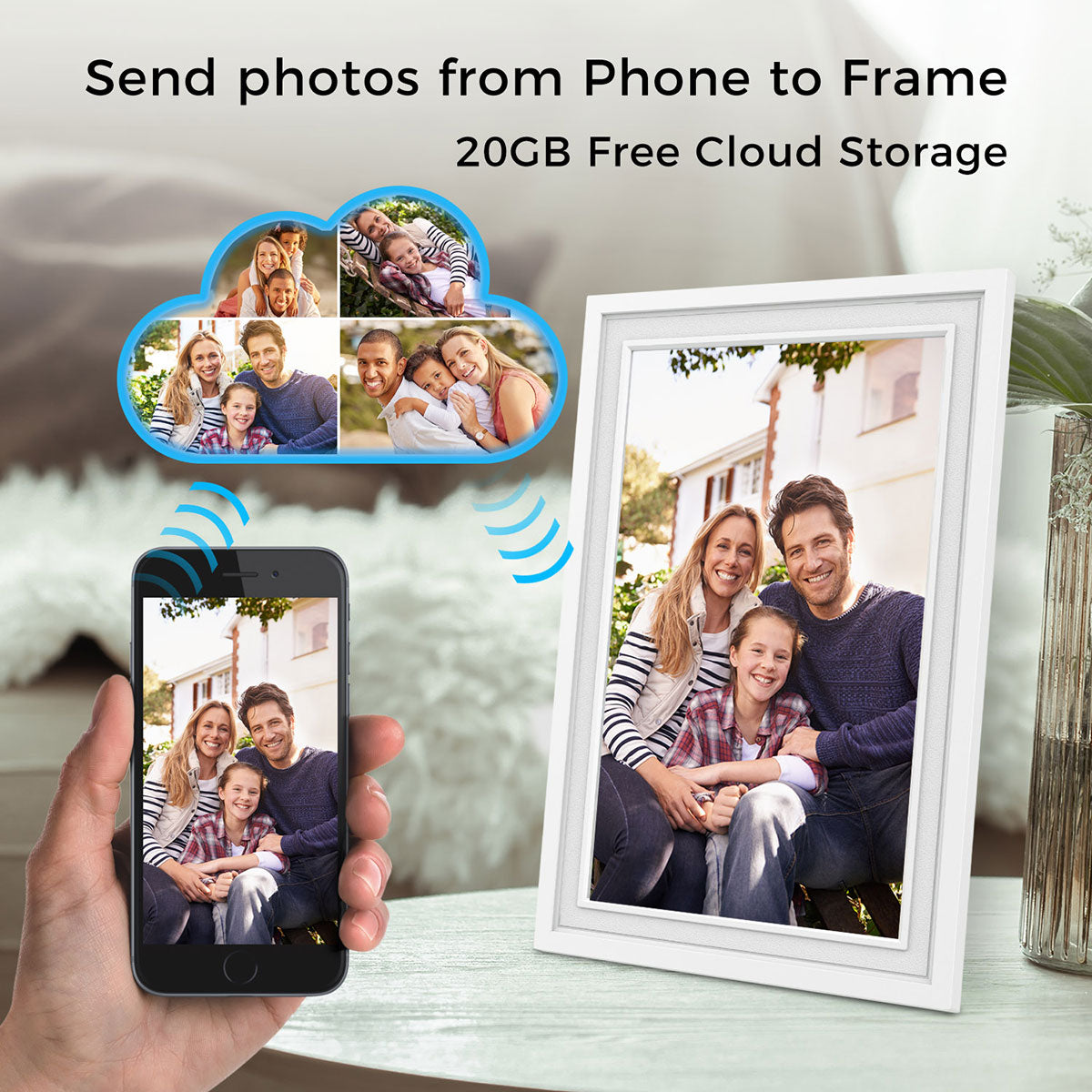 10" Smart Digital Photo Frame with Touchscreen