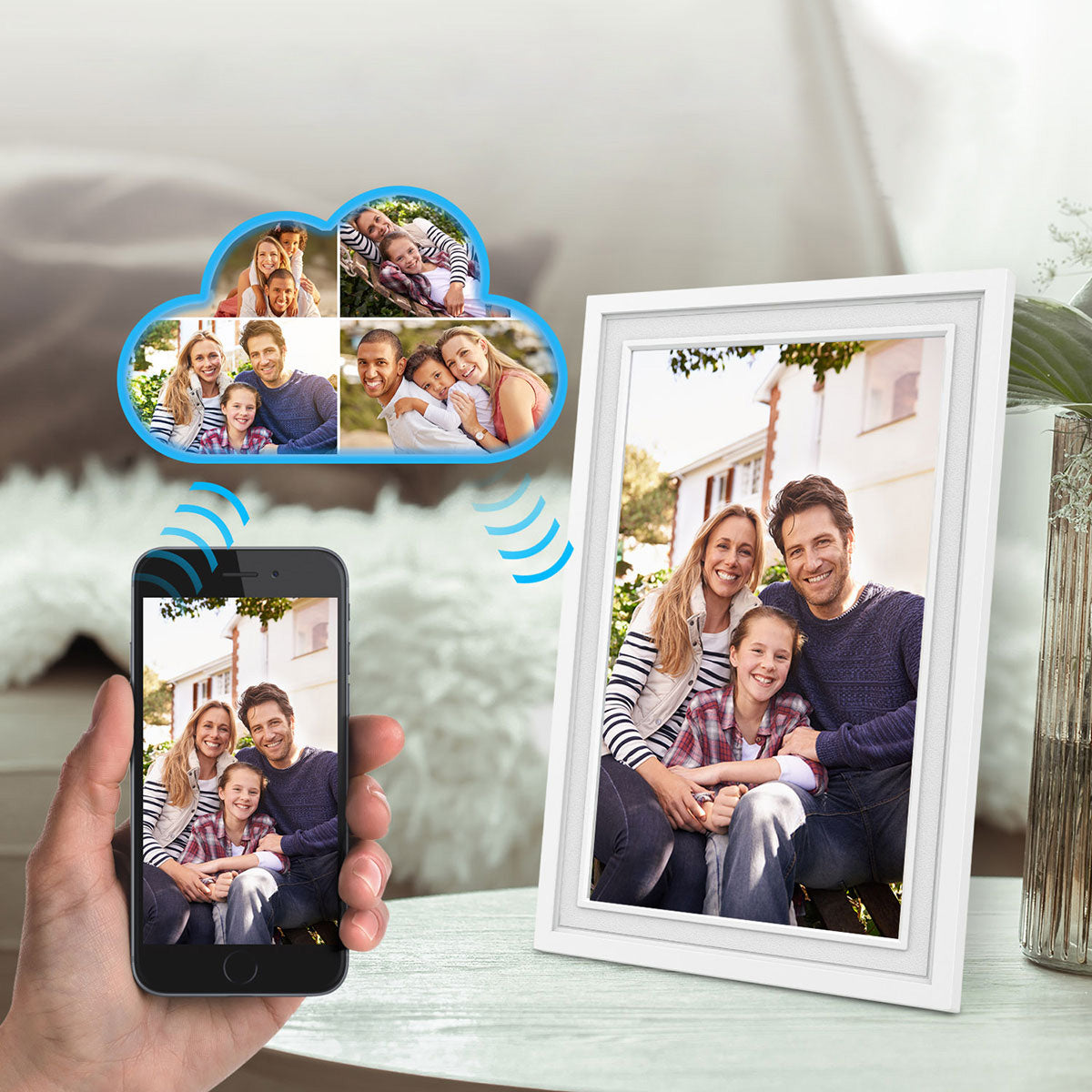 10" Smart Digital Photo Frame with Touchscreen