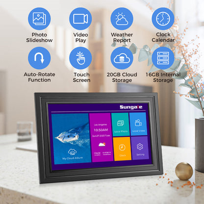 10" Smart Digital Photo Frame with Touchscreen