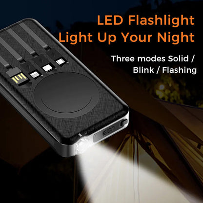 10000mAh Solar Power Bank + Wireless Charge