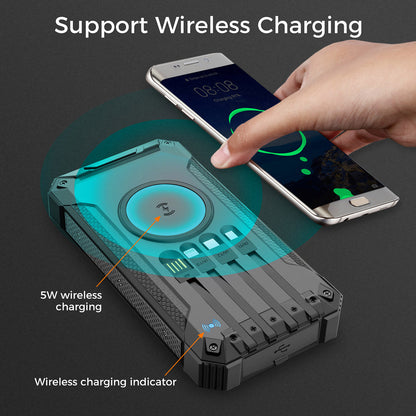 20000mAh Solar Wireless Power Bank