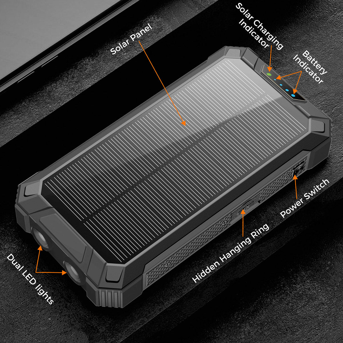 20000mAh Solar Wireless Power Bank
