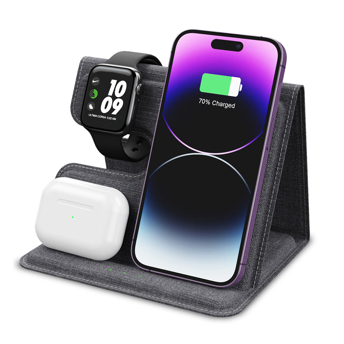 Foldable 3-in-1 Wireless Charging Stand