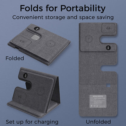 Foldable 3-in-1 Wireless Charging Stand
