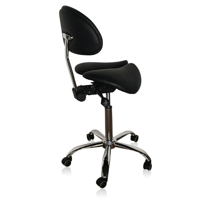 HeavyDuty Split Seat Saddle Stool - 500lbs