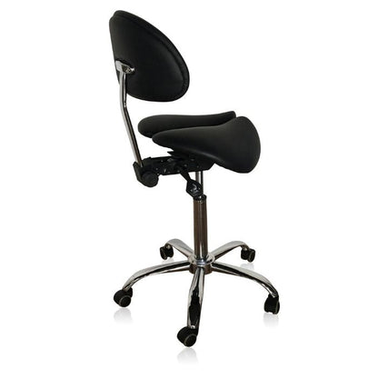 HeavyDuty Split Seat Saddle Stool - 500lbs