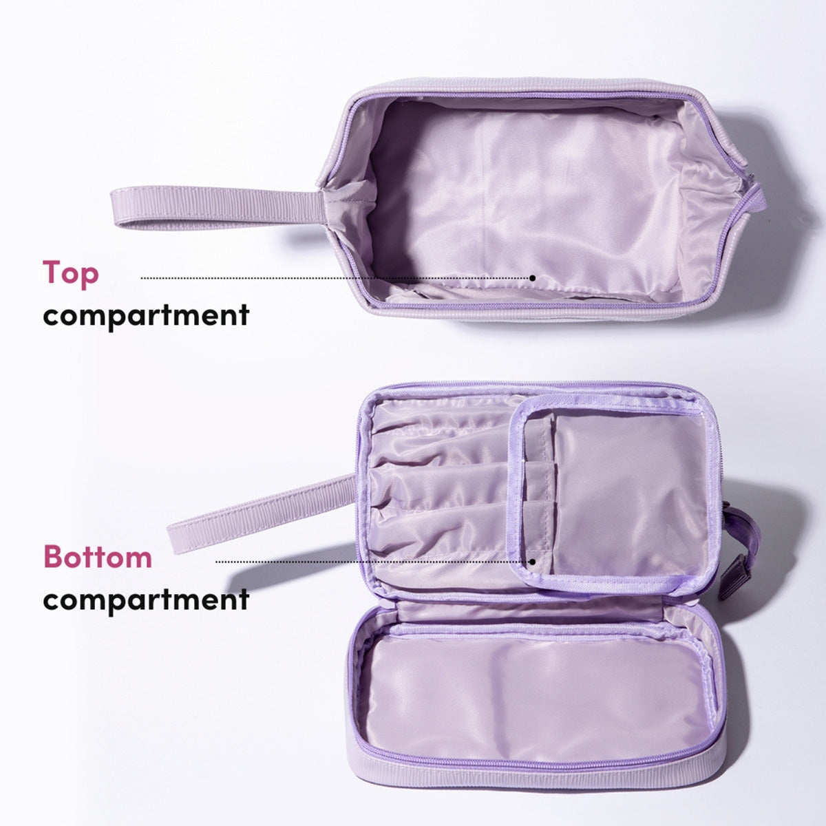 2-in-1 Travel Makeup Case & Brush Organizer