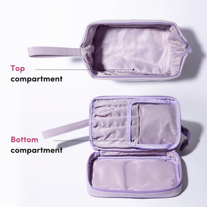 2-in-1 Travel Makeup Case & Brush Organizer
