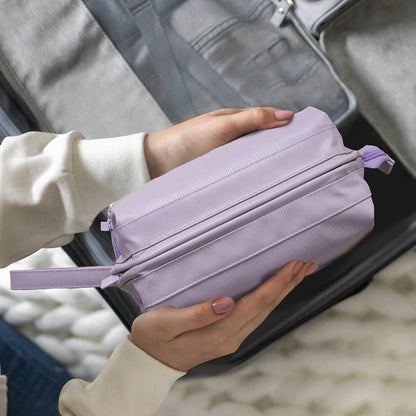 2-in-1 Travel Makeup Case & Brush Organizer