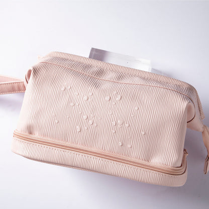 2-in-1 Travel Makeup Case & Brush Organizer